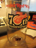 Detroit Red Wings 70th Anniversary Glass 1996 Speedway