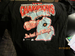Detroit Red Wings 1994 Central Division Champs T Shirt Large By Starter