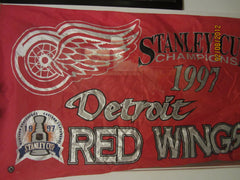 Detroit Red Wings 1997 Stanley Cup Champions 3ft x 5ft Flag New Dead Stock