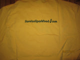 I Love Ballpark Food.Com Vote Hot Dog Yellow T Shirt Medium