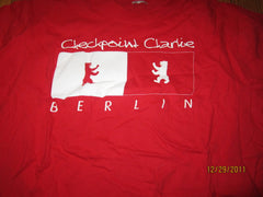 Checkpoint Charlie Berlin Red T Shirt Large