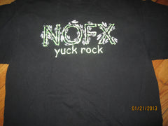 NOFX Yuck Rock Logo Black T Shirt Large Punk EMO Skater