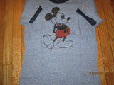 Mickey Mouse Classic Blue Ringer T Shirt Medium Vintage Disney