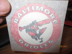 Baltimore Orioles Swing Bird 3 Inch Round Iron On 1970's