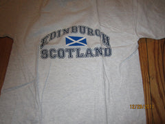 Edinburgh Scotland Flag Logo Grey T Shirt Large