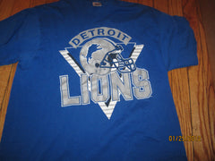 Detroit Lions Vintage 80's Logo T Shirt Large Trench 50% 50%