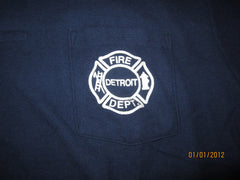 Detroit Fire Dept Logo Golf Shirt Large