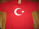 Turkey Flag Sewn Logo T Shirt Large New W/Tag Turkiye