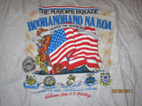 Honolulu Mayor's Parade 1991 T Shirt XL Military