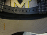 Michigan Wolverines Plaid Block M Snapback Hat Small/Medium