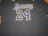 Los Angeles Lakers #24 Kobe Bryant Black T Shirt XXL Adidas