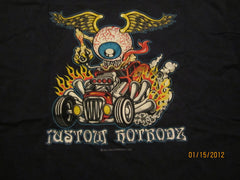 Kustom Hotrods Logo Navy T Shirt XL
