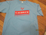 Caybrew Cayman Islands Beer Logo Lite Blue T Shirt Medium
