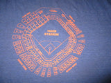 "The Corner" TIGER STADIUM Detroit Tigers Pre Renovation Section Map T Shirt American Apparel Tri Blend