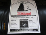 ROLLING STONES Sticky Fingers Fanzine Volume lll Issue 2 1998 Keith Cover