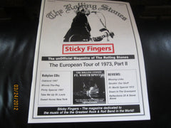 ROLLING STONES Sticky Fingers Fanzine Volume lll Issue 2 1998 Keith Cover