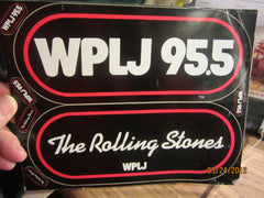 ROLLING STONES 1981 WPLJ New York New Jersey Bumper Sticker Set Complete